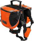 Polyester Dog Saddlebags Pack Hound Travel Camping Hiking Backpack Saddle Bag for Small Medium Large Dogs (Orange,M)