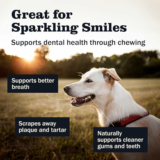 Redbarn Natural Dur-A-Bulls Treats for Dogs - 3 Large Bones - Hickory Flavor - Made in USA Long Lasting 100% Digestible No Artificial Ingredients or Plastic