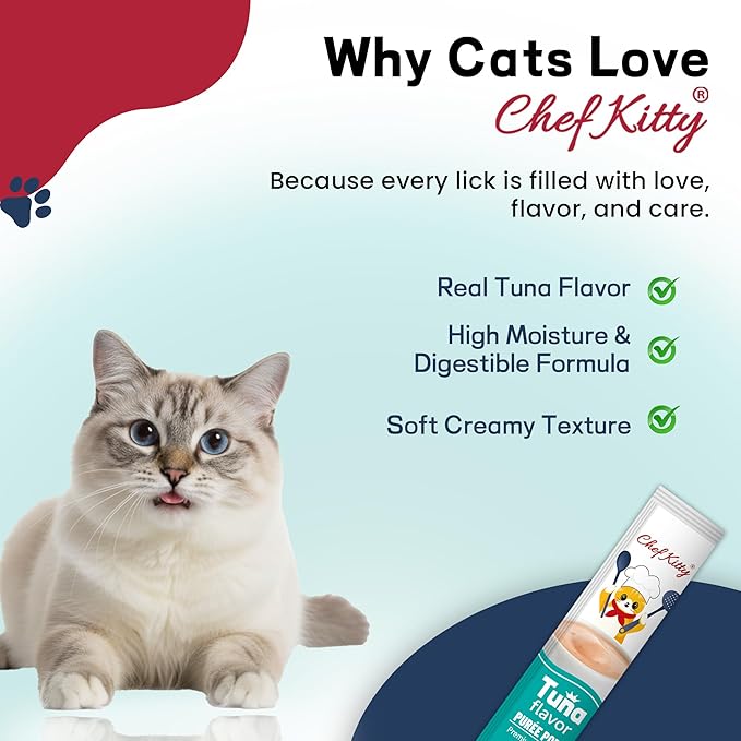 Cat Treats Lickable | Grain-Free Tuna Cat Treats | Creamy Puree Squeeze Ups with Vitamin E & Taurine, Digestible Formula | 0.5 oz. Each Tube, Tuna Flavor | 10 Tubes