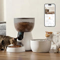 ARENTI Smart Automatic Cat Feeder and Water Fountain, 4L Pet Feeder Cat Food Dispenser with Camera, Dual Power, App Control, Live View & Night Vision, Meal Call, Hygienic Water Flow, Desiccant Bag