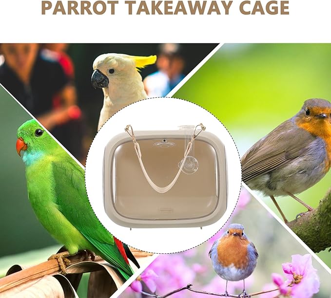Healifty Portable Parrot Carrier Travel Cage with Handle Breathable Small Bird Travel Cage Bag for Parakeets Lovebirds Cockatiels