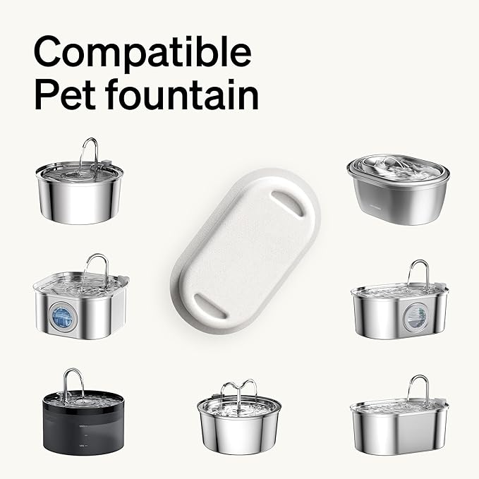 PETLIBRO Replacement Filters for Cat Water Fountain Stainless Steel, 67oz/2L Adjustable Water Flow Pet Water Fountain, Super Quiet Dog Water Dispenser