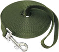 Nylon Training Dog Leash for Small Medium Large Dogs, 15ft 20ft 30ft 50ft Long Leash Dog/Puppy Lead for Obedience Recall Training, Camping (30ft, Green)