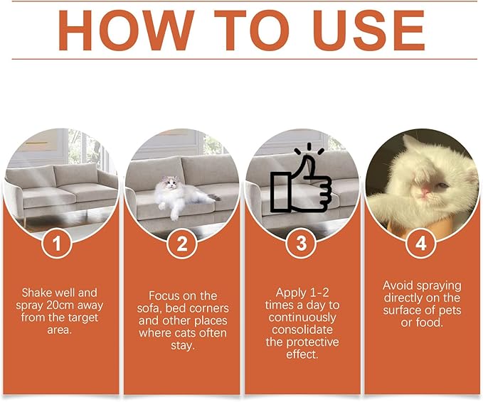 120ml AntiClimbing Cats Sprays Citrus Base Deterring Furniture Guard Damage Prevention Indoor Control Anticat Climbing Sprays for Furniture