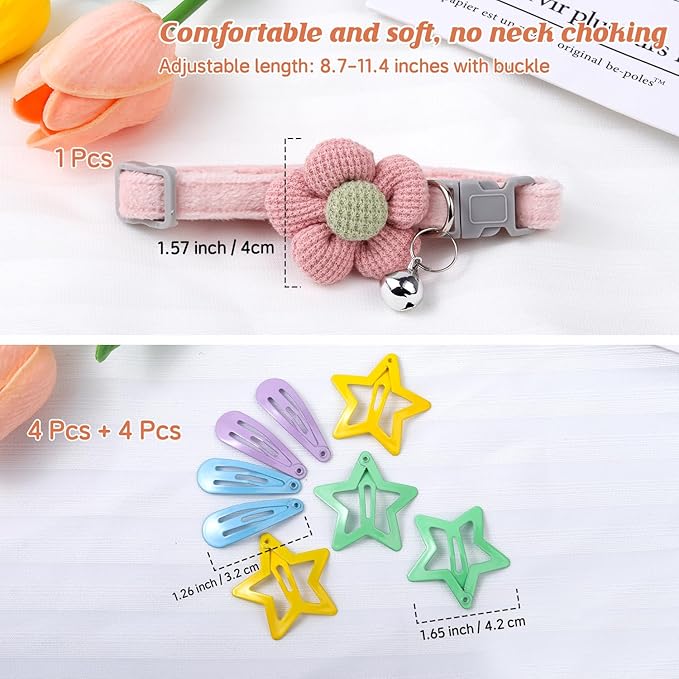 180+ Pcs Multi-Colored Dog Hair Accessories Set,Small Dog Hair Bows with Rubber Bands,Cute Puppy Hair Ties,Bowties for Small Dogs Cats,Dog Hair Clip,Floral Bell Collar,Flower Scrunchie