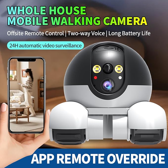 Pet Camera Home Security Camera,1080P Indoor Movable Cameras,2 Way Talk,Motion Detection,Night Vision,Wireless House Movable Cameras with APP Remote Control for Cats Dogs