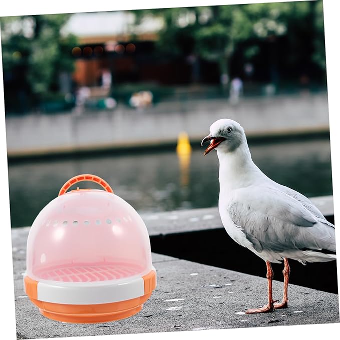 Happyyami Bird Portable Travel Cage Small Bird Carrier Parrot Cage Comfortable Handle for Outdoor Trips Hiking Camping