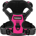 BARKBAY No Pull Pet Harness Dog Harness Adjustable Outdoor Pet Vest 3M Reflective Oxford Material Vest for pink Dogs Easy Control for Small Medium Large Dogs (XL)