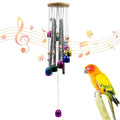 Parakeet Toys with Colorful Bells and Shining Sticks, Bird Cage Accessories Wind Chimes for Chewing, Chew Toys for African Grey, Budgies, Cockatiels, Lovebirds, Conures, Quakers, Small to Medium Birds