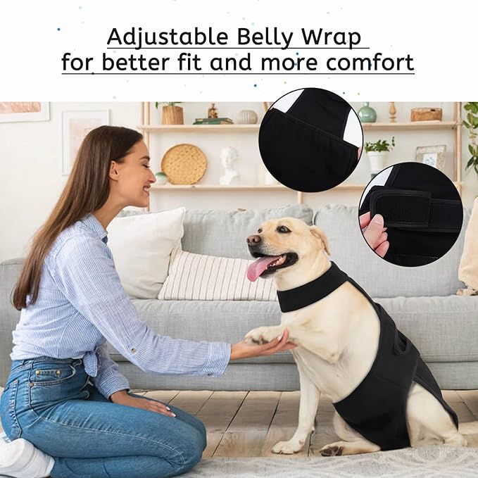 Dog Diapers Female Reusable Washable Period Diaper with Suspender,Adjustable Dog Panties Anti-Harassment, Doggie Diapers for Incontinence, Heat Cycles, or Senior Dogs（XS-XL