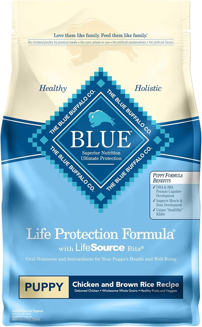 Blue Buffalo Life Protection Formula Natural Puppy Dry Dog Food, Chicken and Brown Rice 6-lb