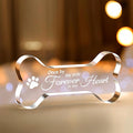 Pet Memorial Ornament Remembrance Gifts: Cynlsum Loss of Dog Cat Sympathy Gift Crystal Bone Shape Decor Ornament for Dogs Puppy Keepsake