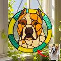 Custom Dog Portrait Stained Glass Catcher, Pet Memorial Stained Glass Photo Catcher, Staineds Glass Dog Memorial, Loss of Dogs Sympathy Gift Personalized, Pet Loss Gifts /13
