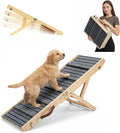 Dog Ramp for Couch, Foldable Small Dog Ramp for Low Bed, 4 Adjustable Height from 9‘‘ to 17.7“, Portable Stable Pet Steps with Non-Slip Pad, Pet Ramps Use for Sofa Couch Stairs