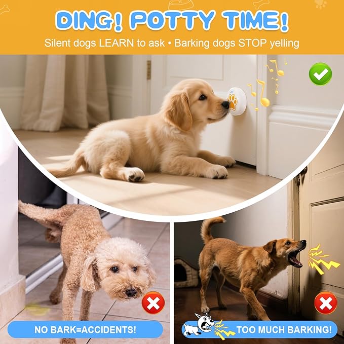 ChunHee Dog Bells to Go Outside – Bell for Dogs to Ring to Go Potty | Dog Door Bell with 5 Adjustable Volume(0-115dB) & 36 Ringtones (Includes Voice Commands)