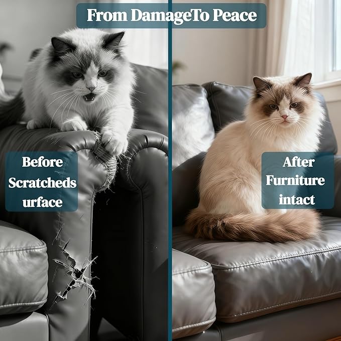 O Cat Deterrent Spray for Indoor & Outdoor Use – Natural No-Alcohol Cat Repellent to Prevent Scratching on Furniture, Sofas, Rugs, Curtains & Plants – Safe Training Spray for Cats & Kittens.