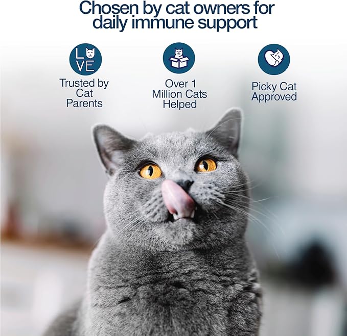 Felisyl L-Lysine Granules for Cats 100g (3.5 oz, 310 Servings) – Supports Immune, Respiratory, and Eye Health. Eases Sneezing, Runny Nose, and Watery Eyes. Tasty Salmon Flavor - Made in The USA