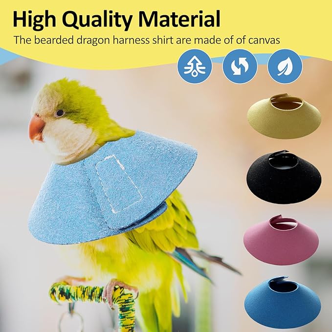 4Pack Bird Cone Collar, Anti-Grab Feather Plucking Wound Healing Safety Elizabethan Collar, Protective Recovery Cones for Budgerigar Cockatiel Lovebirds Cockatoo Parrots (XS)