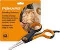 Fiskars Pet, Dog & Cat Grooming Scissors, Rounded Tips & SoftGrip Handle, Cat and Dog Supplies, 5.5”, Orange/Black, Detailing Scissors