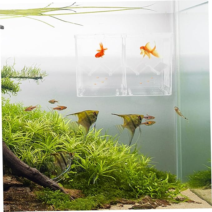 SUPVOX Fish Breeding Box Double Layer Isolation Hatchery for Aquariums Plastic Fish Breeding Case Divider for Fry