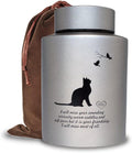 Pet Cremation Urns for Cats Ashes, Up to 60 lbs Cat Memorial Keepsake Urns for Ashes-Medium (Gray)