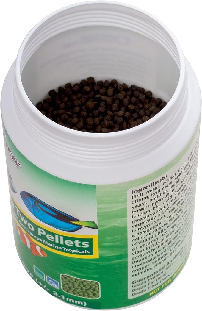 Ocean Nutrition Formula Two Pellets - Fish Food for Herbivorous & Omnivorous Marine Tropical Fish, High Protein(40%) - 14 oz (400 g) Medium Pellets