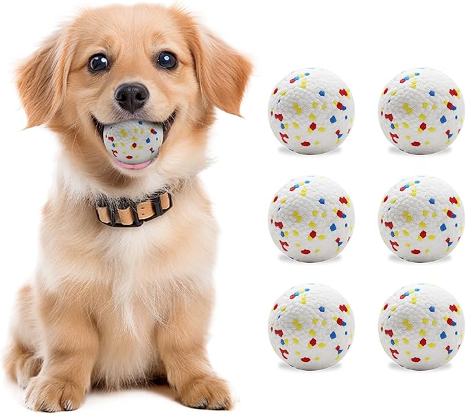 6 Pack Dog Balls, Refill for Automatic Launchers, Specially Designed for Dogs That Like to chew, 2.2inch Stain-Resistant, Perfect for 2.3 Inch Automatic Dog Ball Launcher (ETPU Material)