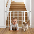 Easy Step Walk-Thru Baby Gate – Adjustable Safety Gate for Babies & Pets, Pressure Mount Kit, Includes Wall Cups – 29.7-48.8W x 30.5H, Auto-Close
