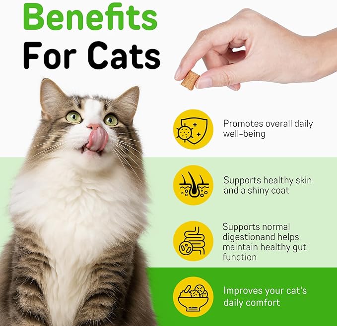 Hairball Control Cat Treats - Hairball Treatment for Cats,Cat Hairball Remedy & Relief for Cats-Cat Hairball Control with Psyllium Seed Husk and Vitamins,Promotes Skin & Coat,Digestive,Urinary Health