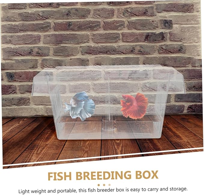 Happyyami 2pcs Fish Tank Breeding Box Aquarium Incubator for Juvenile Fish Viewing Cup Attached Isolation for Pregnant