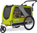 DOGGYHUT® Premium Large/XL Pet Bike Trailer & Stroller for Large Sized Dog or Multiple Small Dogs,Low Center of Gravity,Parking Brakes,Easy Folding Frame,Bicycle Carrier