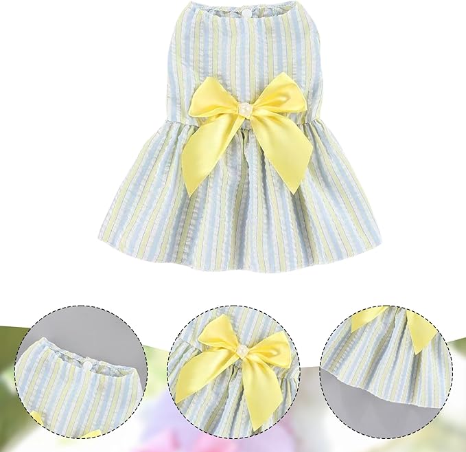 Dog Dress,1PC Dog Dresses with Cute Bowknot,Summer Dogs Clothes Pet Princess Dresses for Chihuahua Yorkies Puppies Cat Outfit