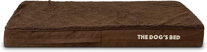 The Dog’s Bed Orthopedic Memory Foam Dog Bed Mattress, Plush Fabric, Brown Plush, Large, 4-Inch