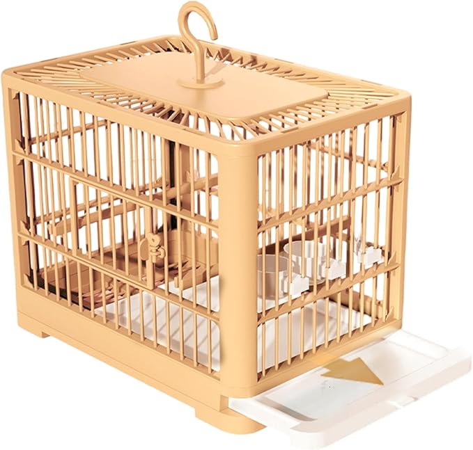 Parakeet Travel Bird Carrier, Portable Cage Tray, Sturdy Compact Pet Habitat Accessory with Practical Structure, Bird Carrier for Macaws Conures Cockatiels Sparrow Budgies Use