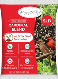 Happy Wings Cardinal Blend Bird Food, Mix of Sunflower and Safflower Seed, 5 Pounds | No Grow Seed | Bird Food for Wild Birds