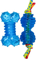 Petstages Mini Orka Chew Pair Bone & Dumbbell Dog Toys - 2 Pack