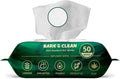 Bark & Clean Dog Wipes for Paws and Butt, 50 Count Large 8.5" x 9" Hypoallergenic Bamboo Pet Wipes Compostable Puppy Wipes with Lavender for Dogs Body Face - Deodorizing Grooming Wipes