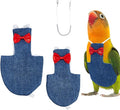 SUPERFINDINGS 2Pcs 2 Sizes Bird Diaper Harness Cockatiel Tuxedo Flight Suite Reusable Parrot Nappy Clothes Costume with Steel Wire Spring Rop for Parrots Pigeons Pet Supplies
