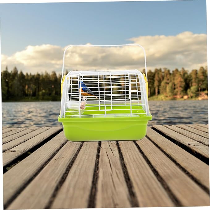 1 Set Portable Bird Carrier Travel Cage for Pets Lightweight Parrot Cage with Handle for Conures and Cockatiels Provides Comfort and Security The Go
