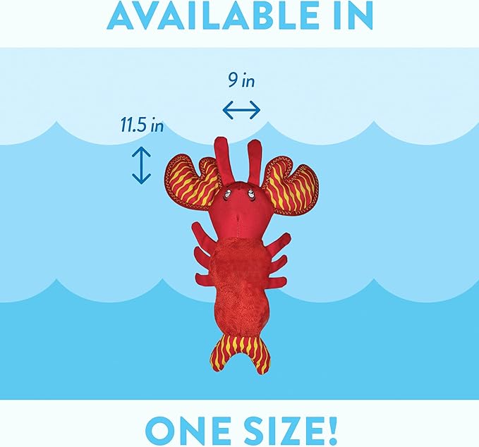 Spunky Pup Clean Earth Plush Lobster | Made from 100% Recycled Water Bottles | Small