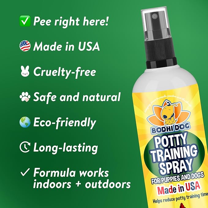 Bodhi Dog Potty Training Spray - Indoor Outdoor Potty Training Aid for Dogs & Puppies - Puppy Potty Training for Potty Pads - Made in USA (8oz)