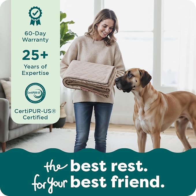 FurHaven Dog Bed Cover Replacement, Sofa-Style Design with Soft, Breathable Fabric for Cozy Comfort, Machine Washable, Jumbo XL, Plush & Velvet Waves, Brownstone