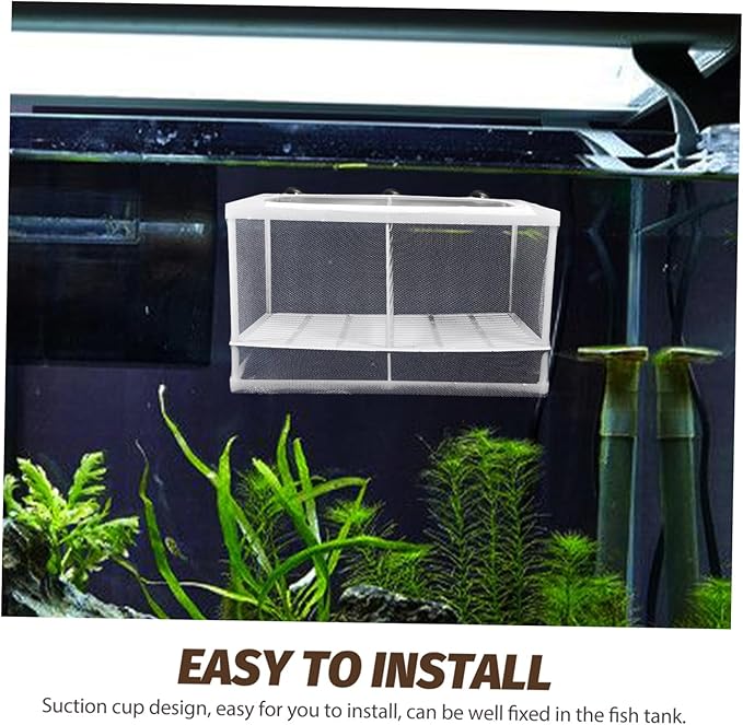 Kisangel Fish Tank Breeding Box Mesh Partition Shrimp Fish Hatchery for Aquarium Style