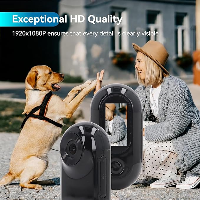 Sanpyl Pet Collar Camera, 1080P HD 120 Degree Wide Angle Small Dog Cat Action Camera with Video Records,No Needed, Dogs Indoors/Outdoors - only 0.77 Ounces!
