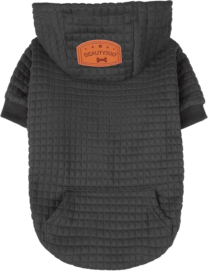 BEAUTYZOO Dog Sweaters for Extra Large Dogs Girl Boy, XXXL Dog Hoodie with Pocket & Leash Hole, Soft Warm Waffle-Like Laminated Cotton Pet Clothes for Cold Weather, Doberman Great Dane Sweatshirt, 3XL