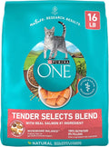 Purina ONE Natural Dry Cat Food, Tender Selects Blend With Real Salmon - 16 lb. Bag