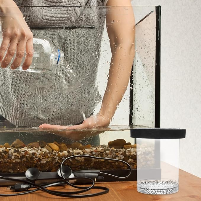 Floating Fish Breeder Box with Transparent Cover Aquarium Breeding Container for Guppies Protects Newborn Fry from Predators Improves Survival Rate for Fish Tanks