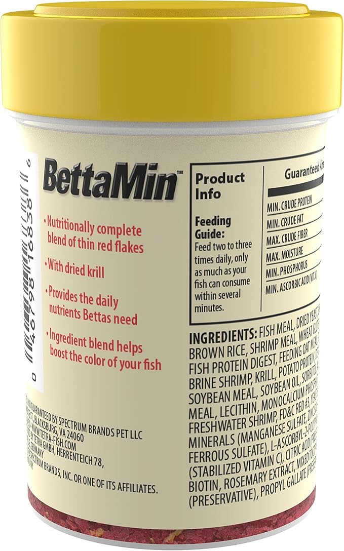 Tetra 16838 BettaMin Flakes, 0.81-Ounce,Blacks & Grays (Pack of 2)