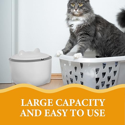 1set Odor-Sealing Cat Litter Trash Can One-Button Disposal Large Capacity Waste Container for Pet Litter Storage Stylish Design
