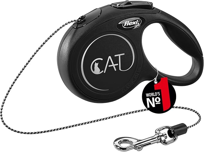 Flexi Automatic Leash New Classic Cat XS 3 M Black
